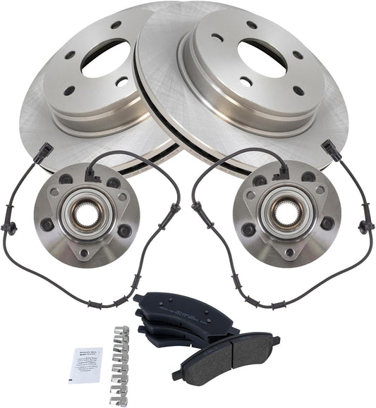 TRQ Front Brake Pad & Rotor Kit for 2006 Dodge Ram 1500