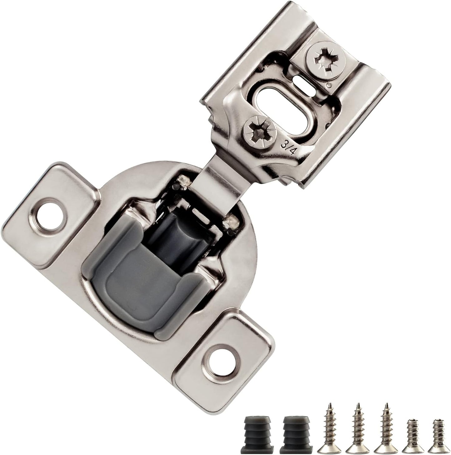 50 Pack 3/4 Inch Overlay Soft Close Hinges for Kitchen Cabinets