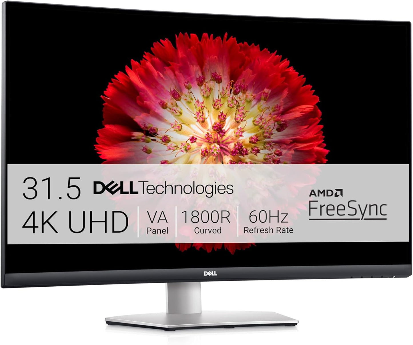 Dell 32 Curved 4K UHD Monitor - Ultra-Thin Bezel, AMD FreeSync