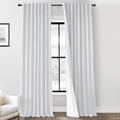 PANELSBURG White Curtains 100 in Long 2-Panel Set - Total Blackout