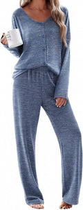 Ekouaer Womens Pajama Sets Button Up Long Sleeve Pjs (Style W6LW)