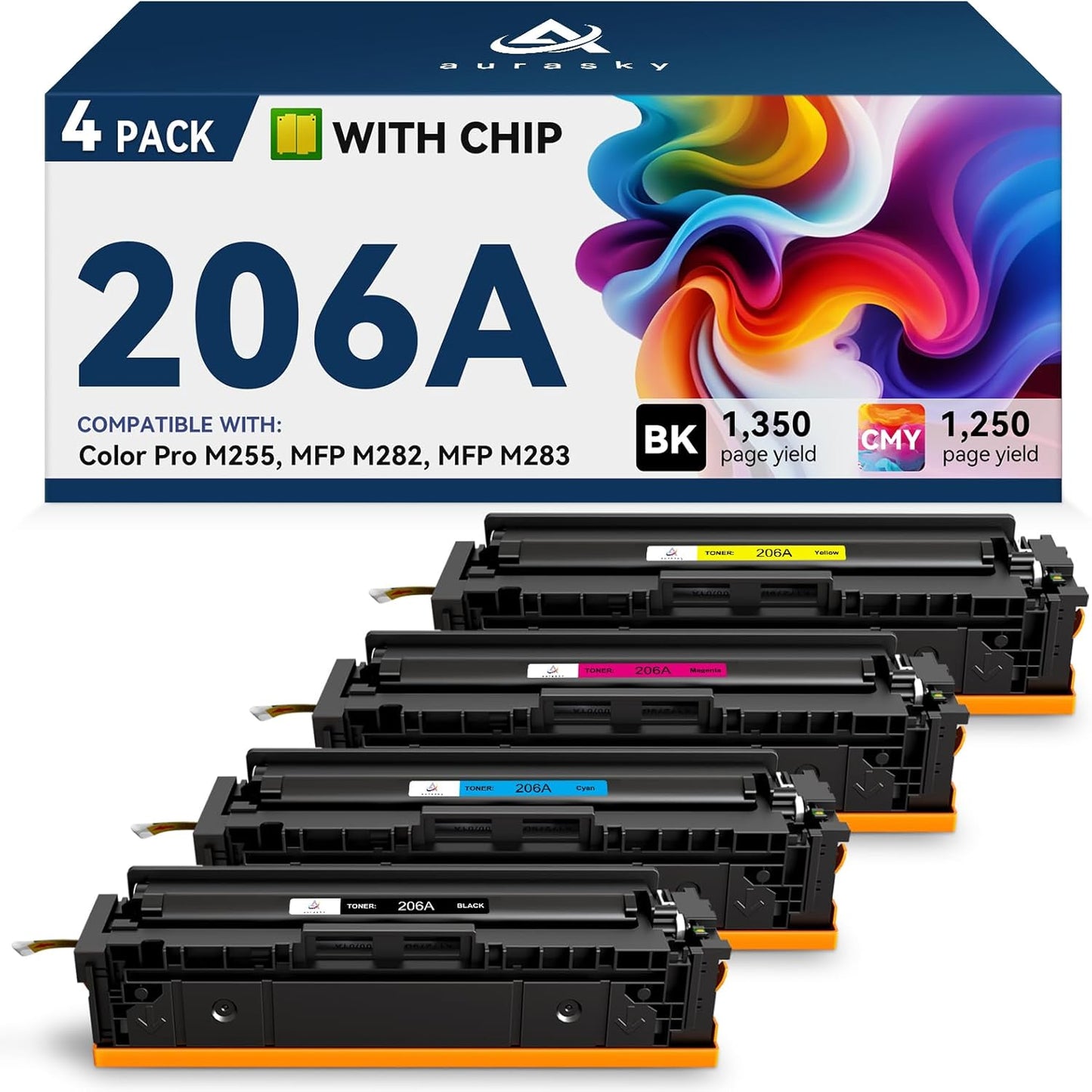 206A Toner Cartridges Set for HP Color Laserjet Printers