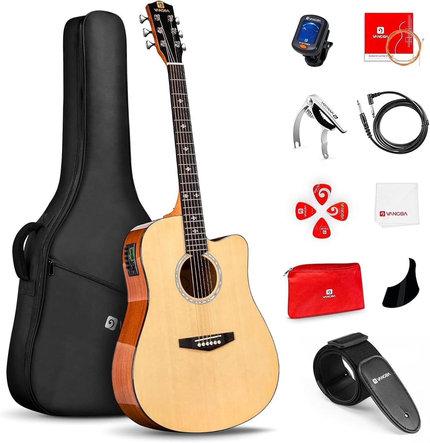 Beginner's Full Size Electric Acoustic Guitar Kit by Vangoa