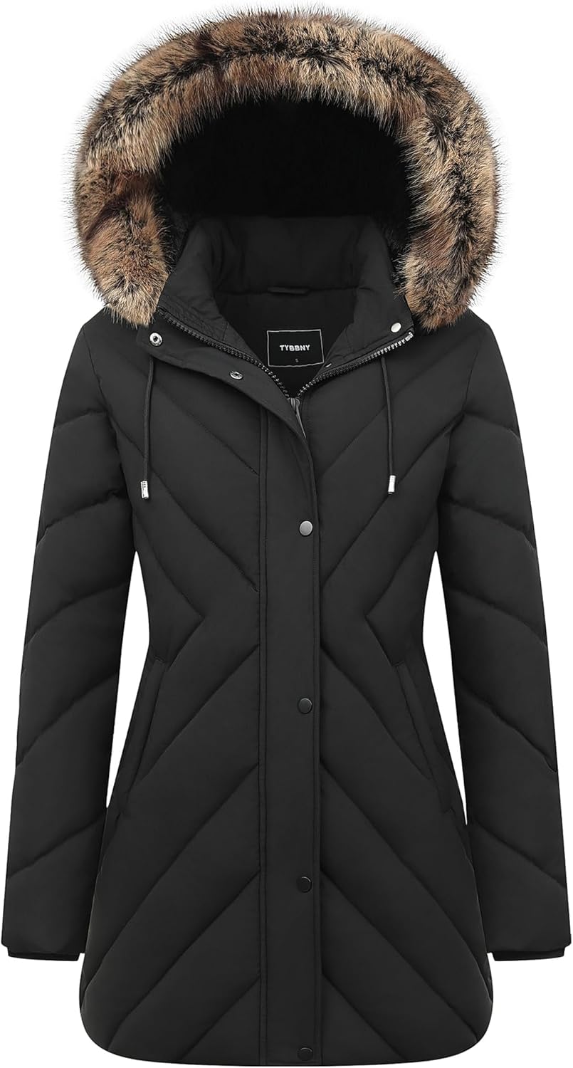 Women's Winter Coat Long Puffer Jacket - Waterproof Warm Thick