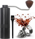 Manual Coffee Grinder Black - CNC Stainless Steel Burrs for Espresso