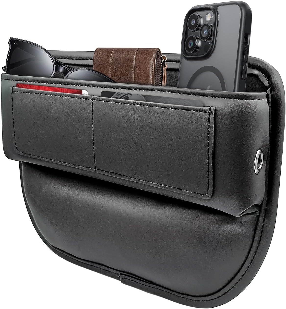 Ultimate Car Seat Organizer: Gap Filler & Side Organizer - Black