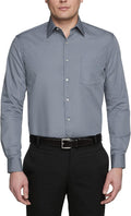 Van Heusen Men's Dress Shirt Regular Fit Poplin Solid - Wrinkle waist