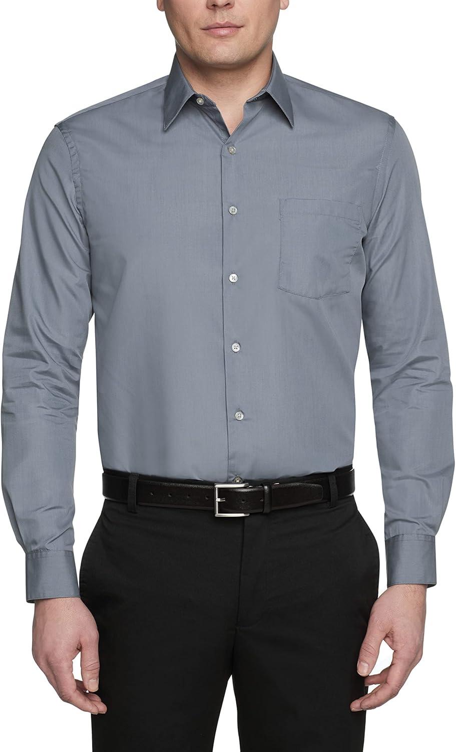 Van Heusen Men's Dress Shirt Regular Fit Poplin Solid for Comfort