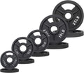 2-Inch Olympic Rubber Coated Cast Iron Plate Weight Set - Versatile