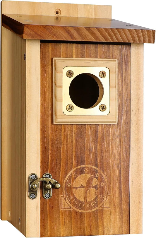 Premium Wooden Bluebird Houses for Outside with Copper Guard