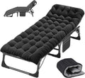 Folding Camping Cot for Adults with Pad - Supports Up to 900 lbs