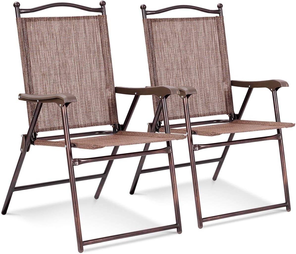 Giantex Set of 2 Folding Patio Chairs for Outdoor Relaxation