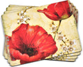 Pimpernel Poppy de Villeneuve Placemats Set of 4 - Elegant Cork Dining