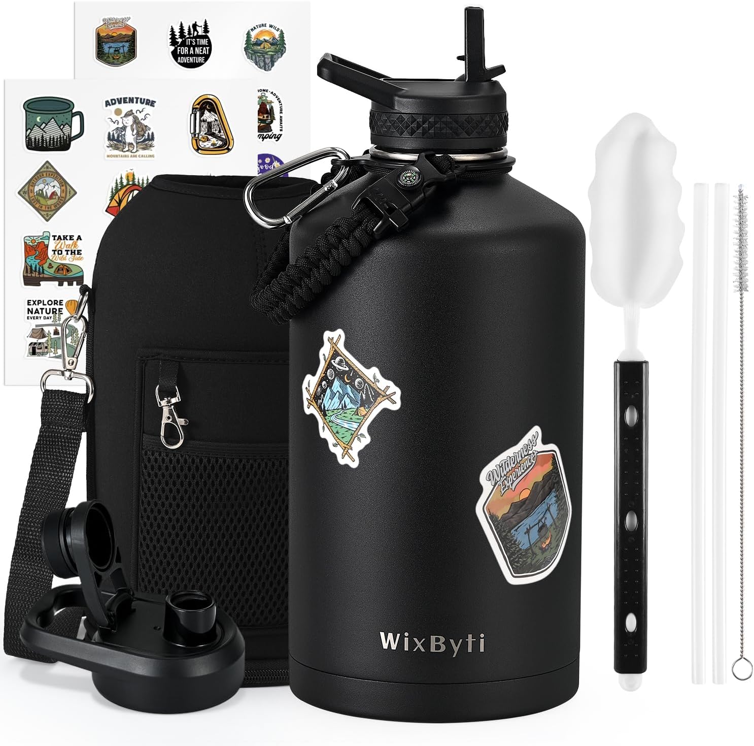 One Gallon Insulated Water Bottle for Cold Drinks & Adventure