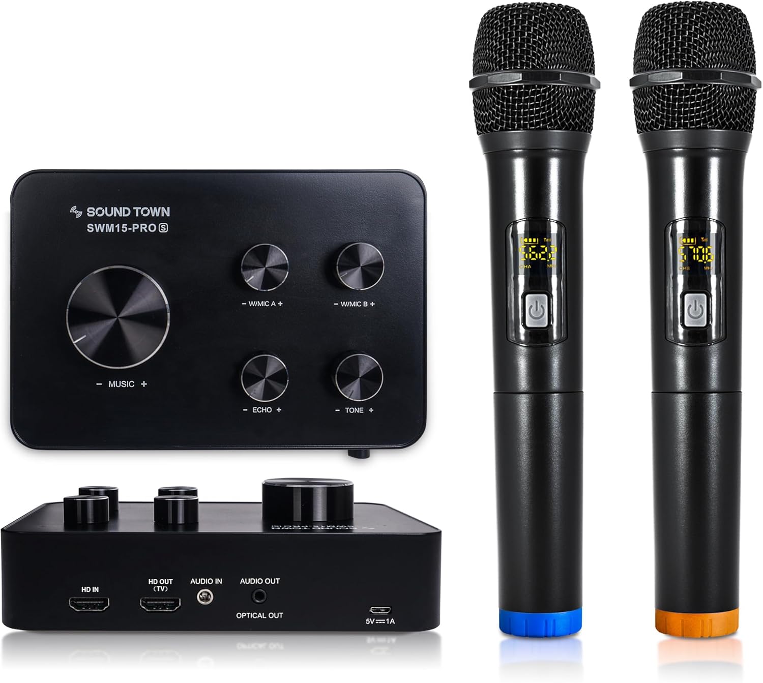 16-Ch Wireless Karaoke Mixer: HD ARC, Bluetooth, Optical