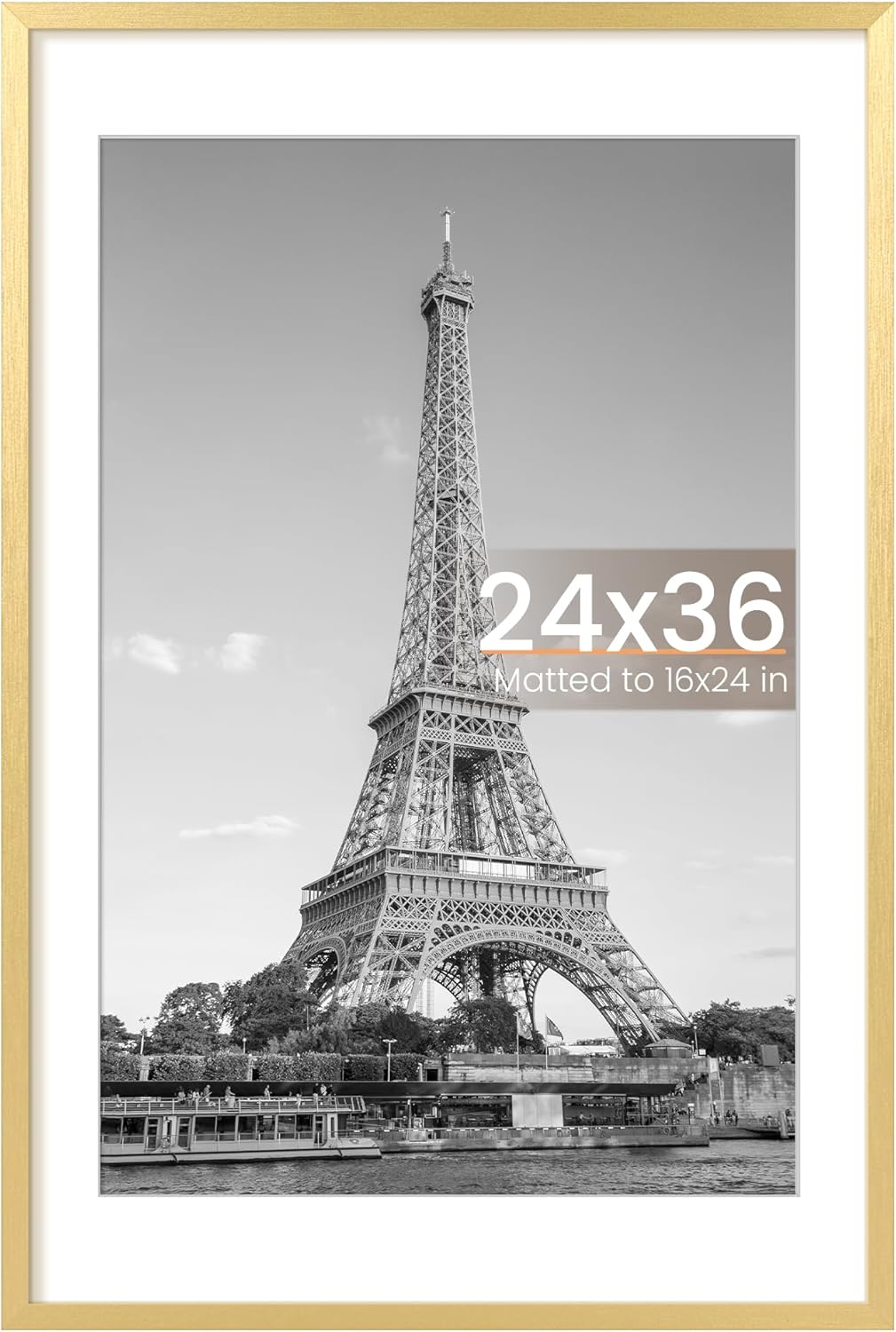 Upsimples 24x36 Poster Frame for Pictures with Mat or Without