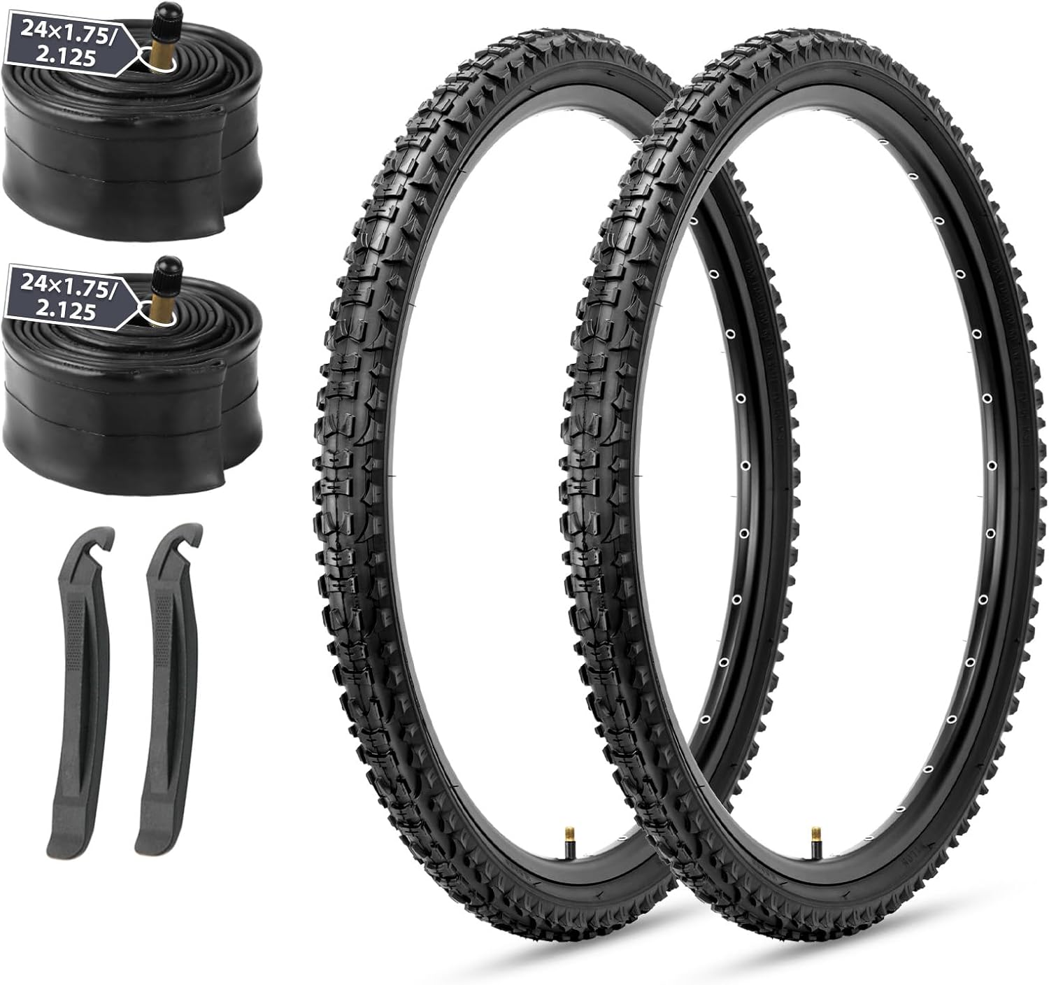 MOHEGIA Mountain Bike Tires Set: Puncture-Resistant 24-Inch Kit