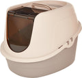 No-Mess Hooded Cat Litter Box Standard - Enclosed, Odor-Control
