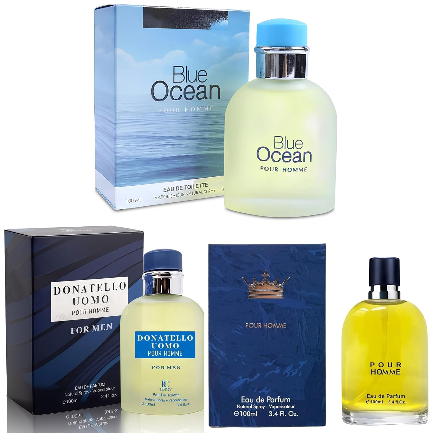 3Pack Men Colognes A CENTER - Luxury Fragrance Set