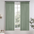 Sage Green Pinch Pleated Curtains 63 in Length - Semi Sheer Linen