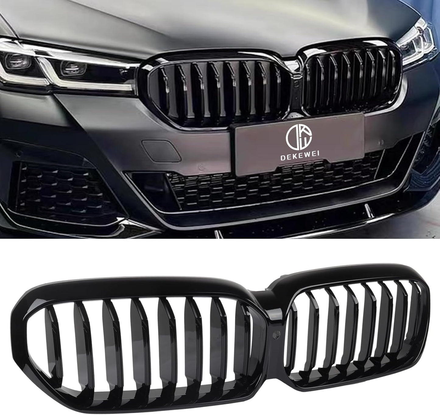G30 Grille for BMW 5 Series 2021-2023 - Gloss Black Kidney Grill