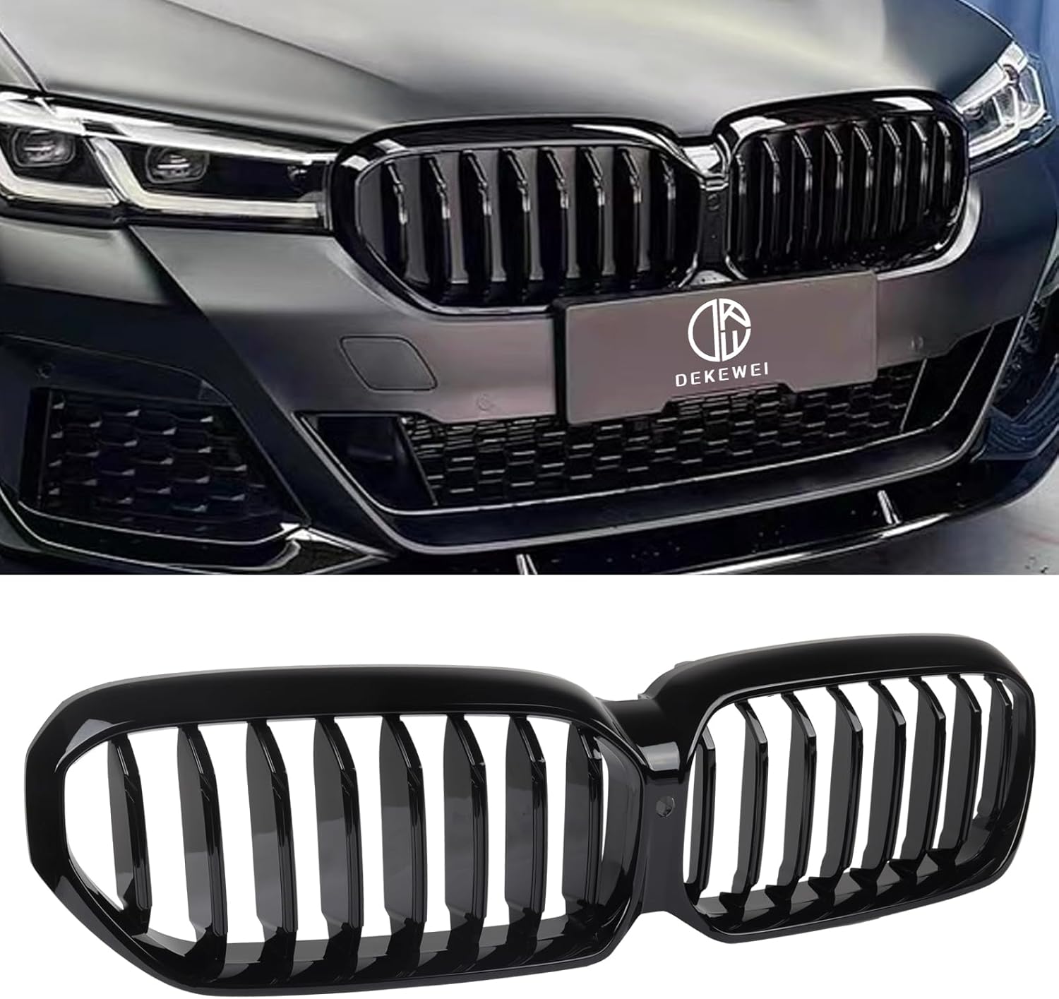 G30 Grille for BMW 5 Series 2021-2023 - Gloss Black Kidney Grill