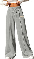 Women's High Waisted Wide Leg Sweatpants - Comfortable Everyday Wear