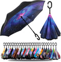 Inverted Reverse Upside Down Umbrella 49/56 in - Large Windproof Stick