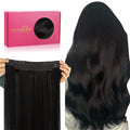 WENNALIFE Wire Hair Extensions 12 in 70g Natural Black - Longer