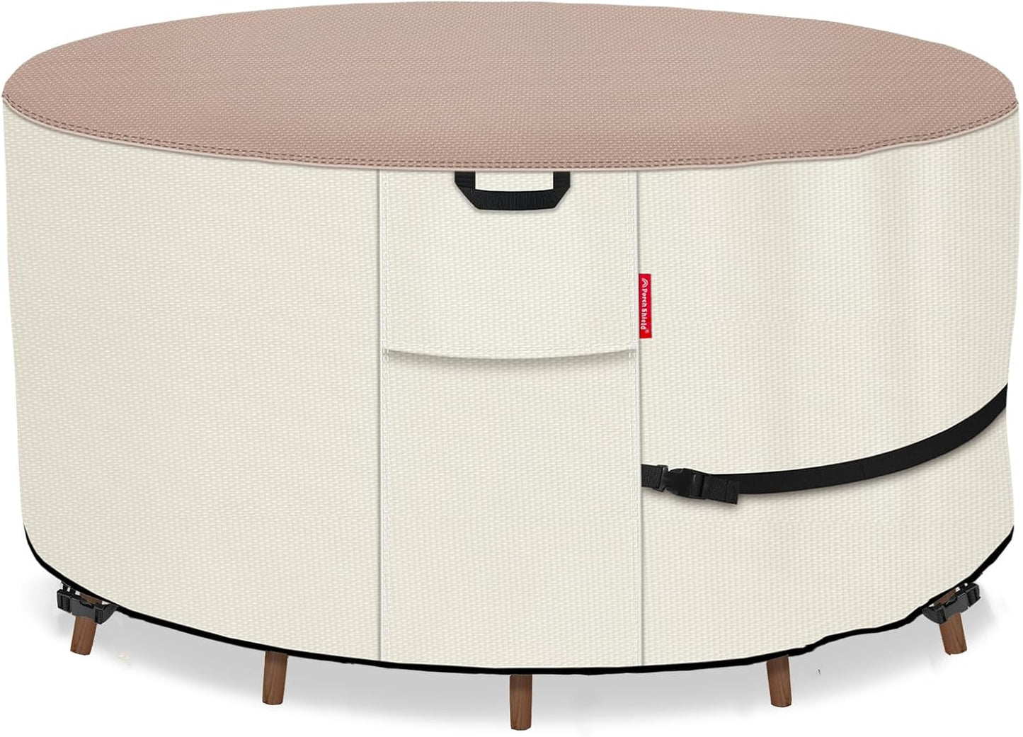 Porch Shield Round Patio Furniture Cover - Waterproof 600D Heavy Duty