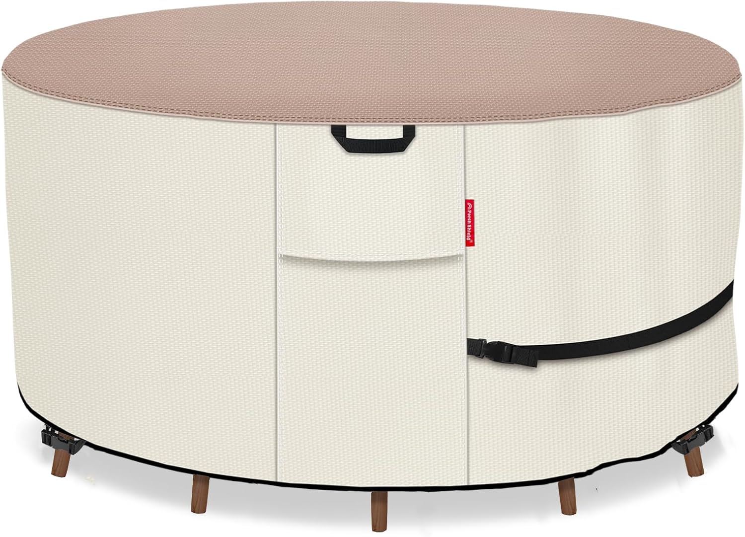 Porch Shield Round Patio Furniture Cover - Waterproof 600D Heavy Duty