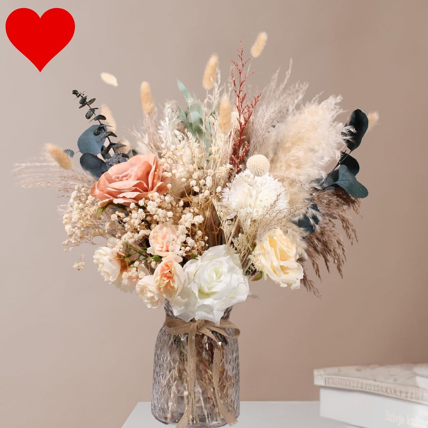 100pcs High End Artificial Flowers Dried Pampas Decor Set