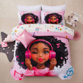 A Nice Night Pink Comforter Sets for Kids and Girls Bedding