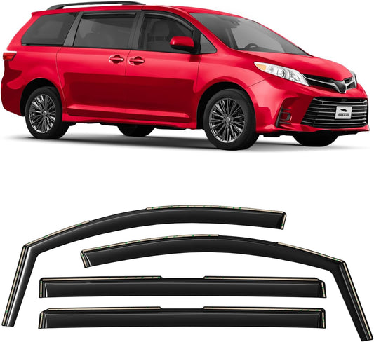 Voron Glass Rain Guards for Toyota Sienna 2011-2020