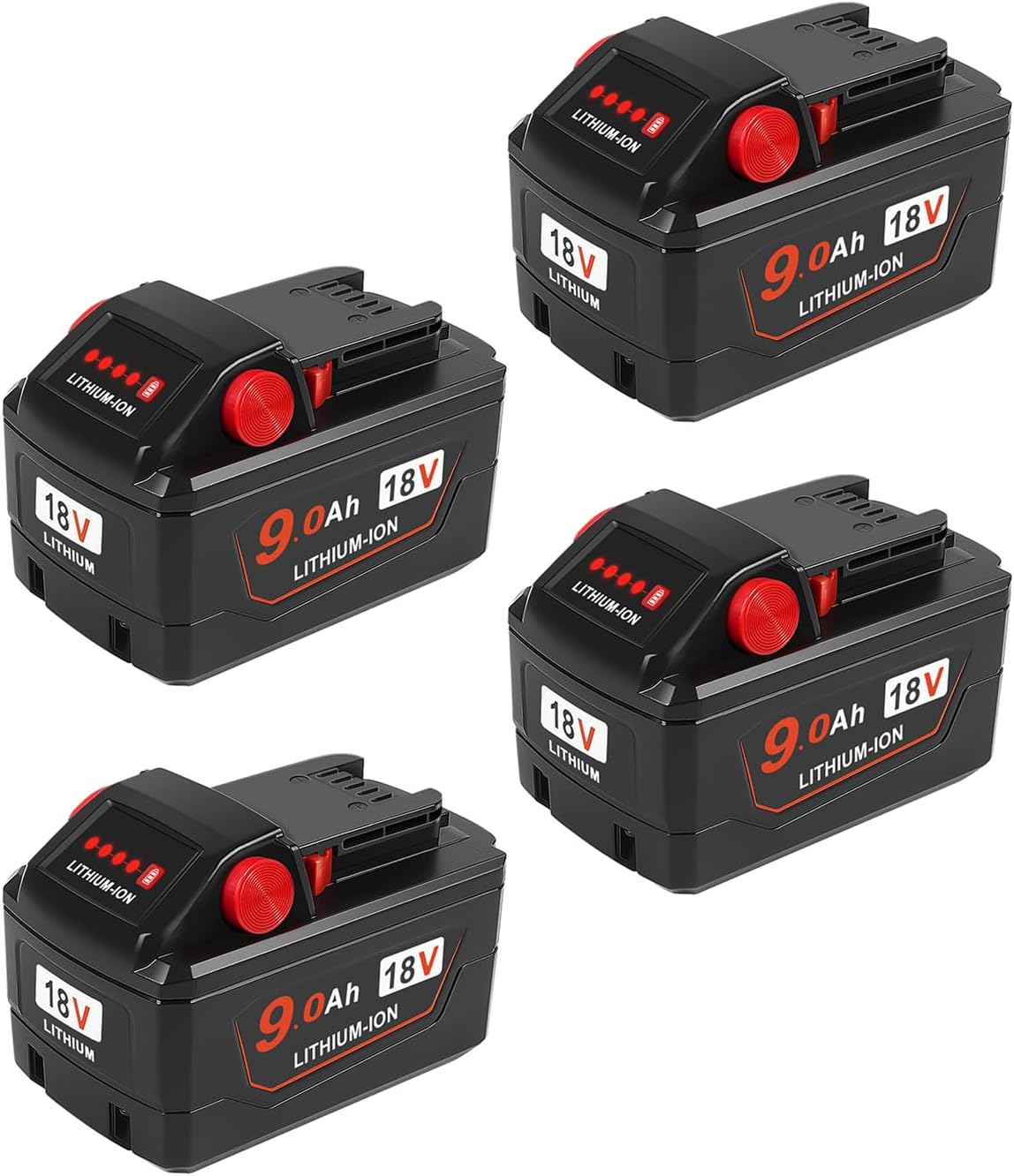 4Packs 9.0 Ah Replacement for Milwaukee M - 18 Battery Review