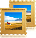 10x10 Wavy Picture Frame With Mat For 8x8 - Yellow 2 Pack