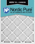 Nordic Pure 20x25x2 Pleated Air Filter MERV 14 Plus Carbon - 12 Pack