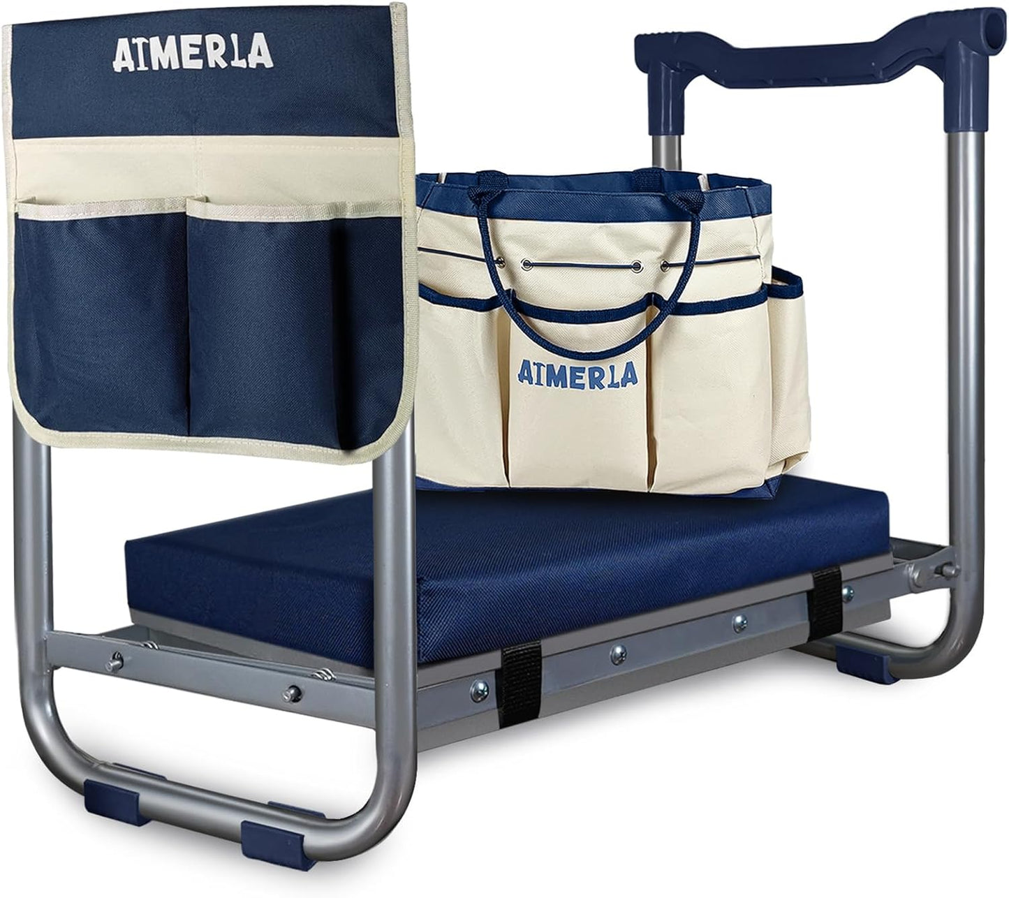 K5 Foldable Garden Kneeler Seat Heavy Duty with Tool Bags