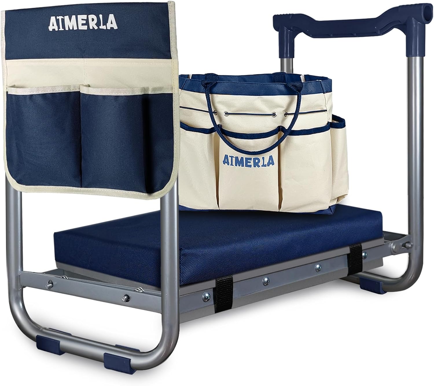 K5 Foldable Garden Kneeler Seat Heavy Duty with Tool Bags