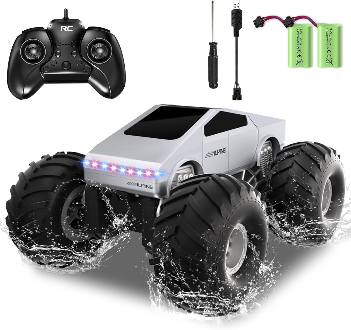 1:16 RC Car - 2.4 GHZ Waterproof Truck for Kids and Adults