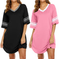Ekouaer Nightgowns for Women 2 Pack Sleepshirts - Soft, Casual Design