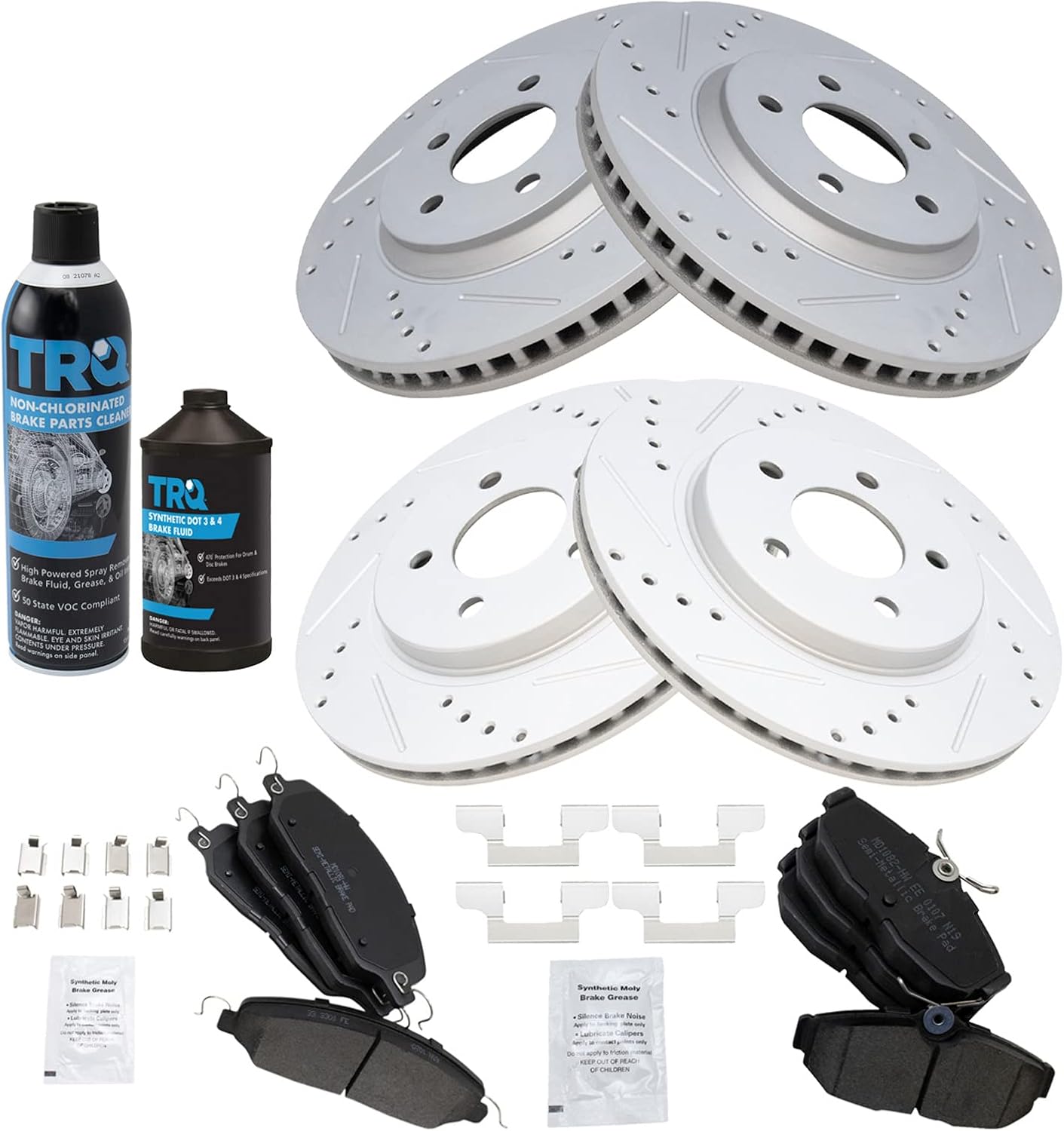 TRQ Performance Brake Pad & Rotor Kit for 2005-2014 Ford Mustang