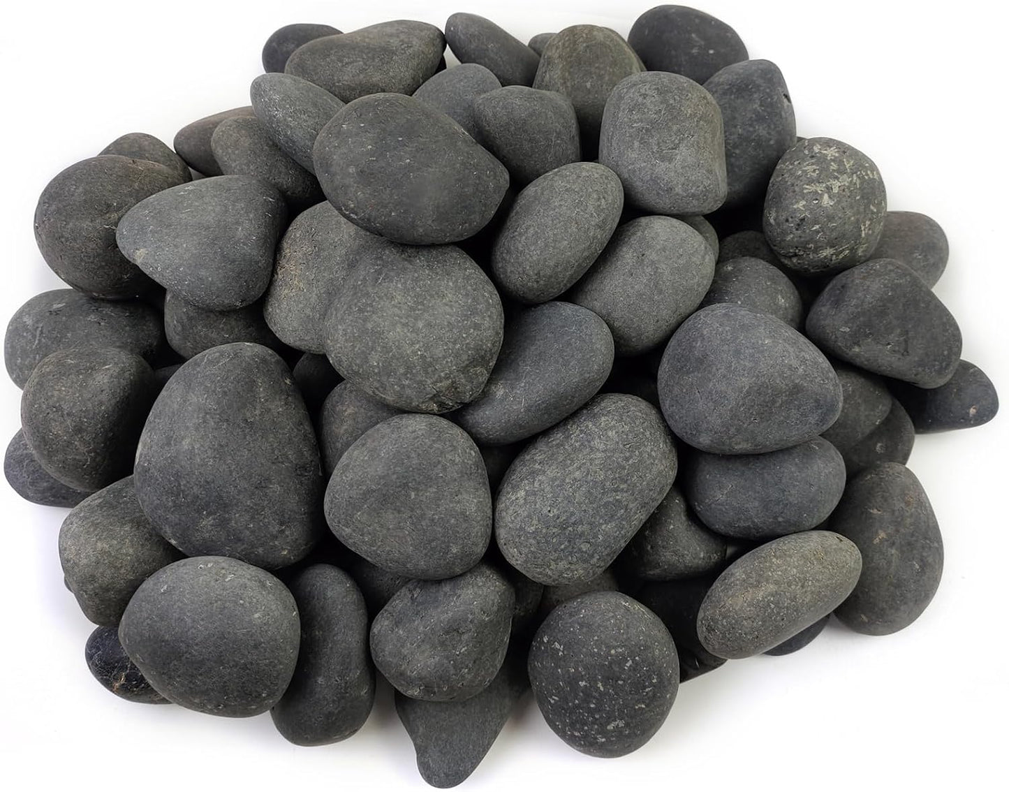40 lbs Bulk Black River Rocks for Landscaping and Decor