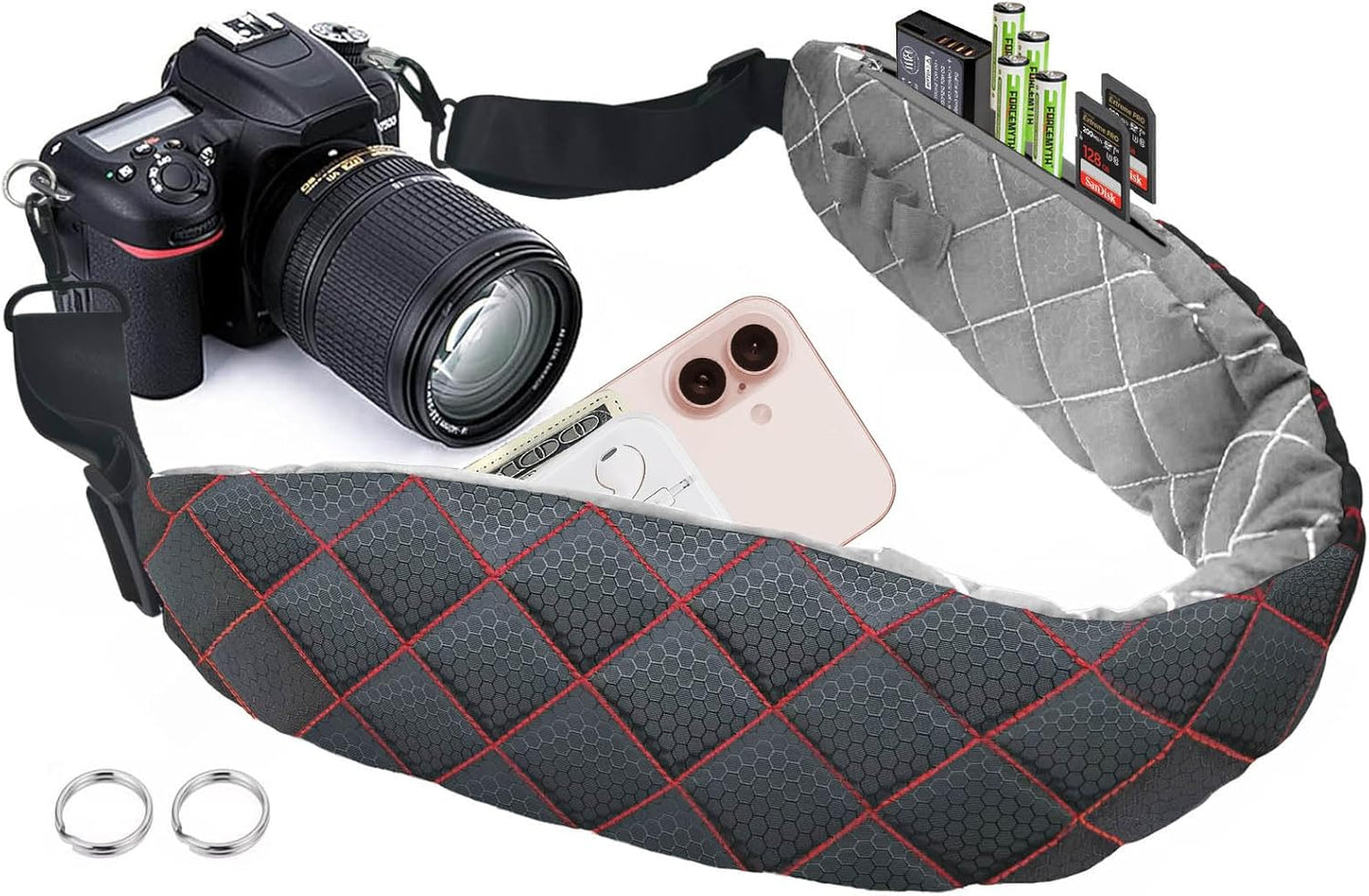 Ultra Comfortable Camera Strap with Pockets for Photographers