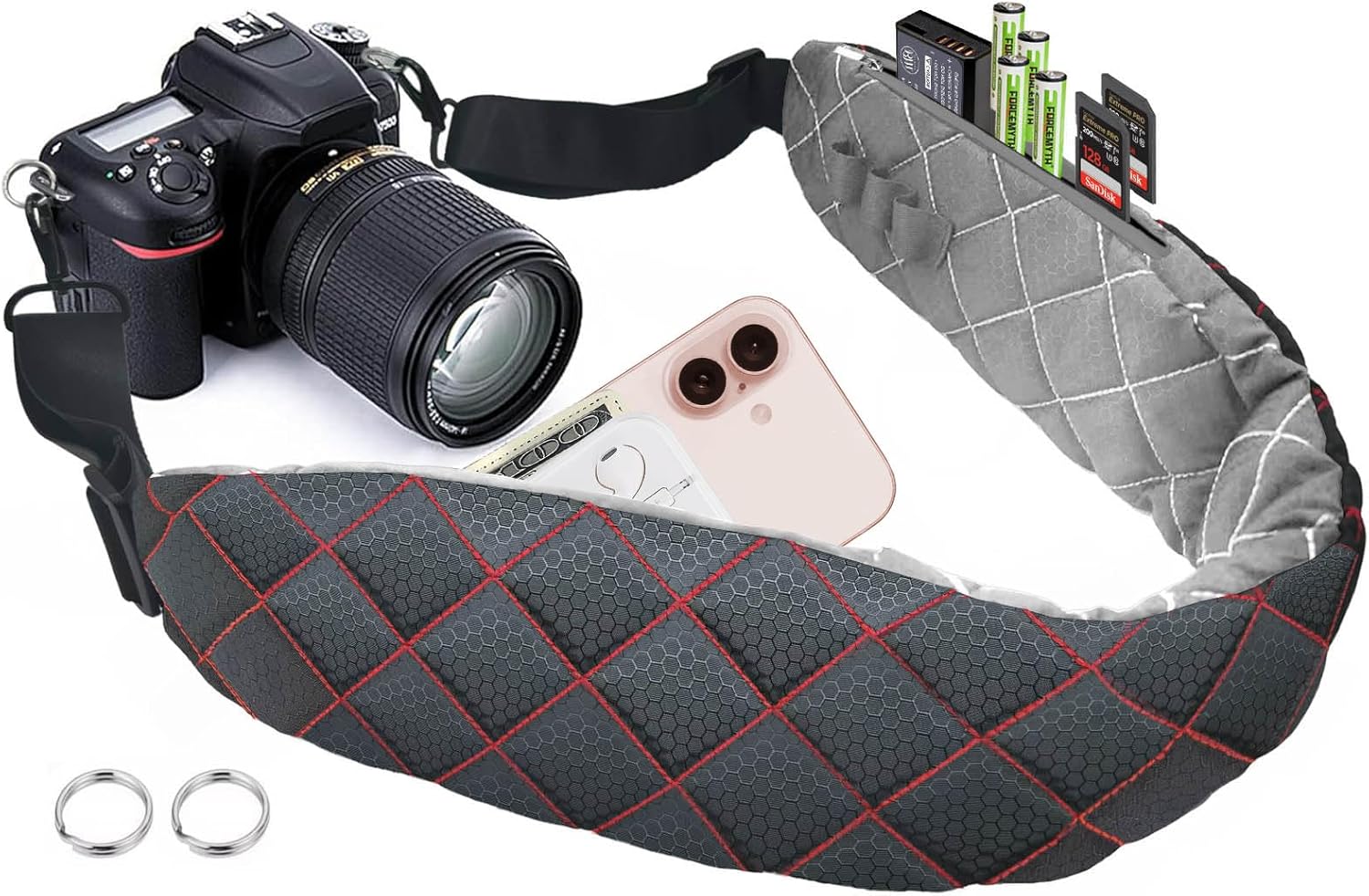 Ultra Comfortable Camera Strap with Pockets for Photographers