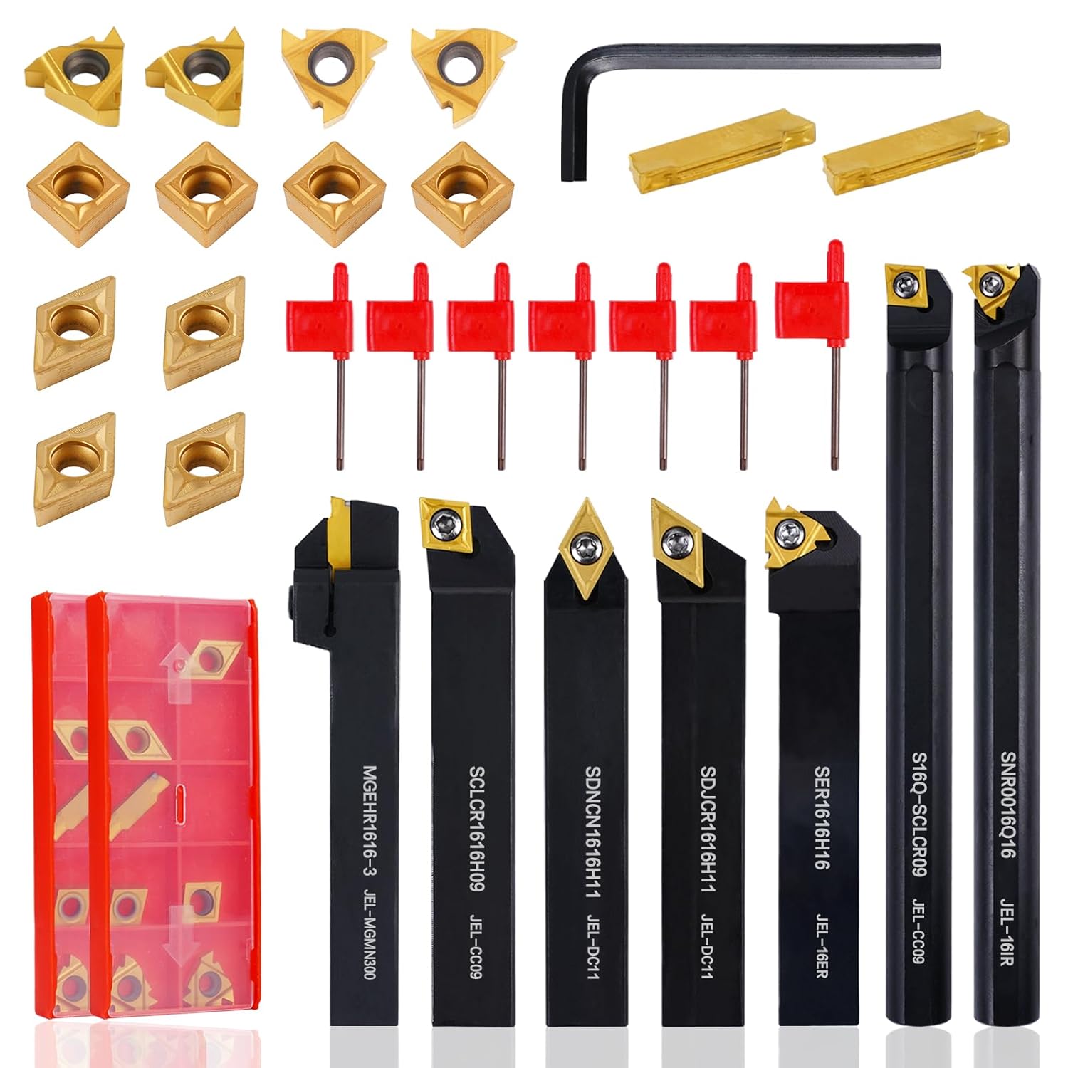 Indexable Lathe Turning Tool 21Pcs Kit for Precision Machining