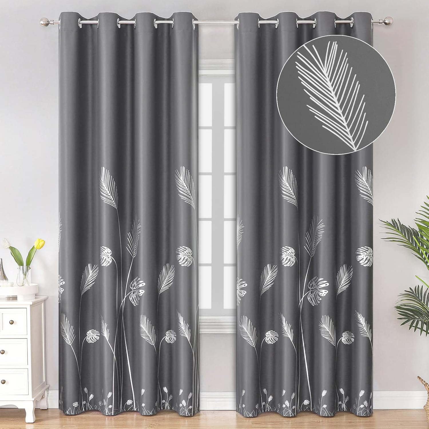 Estelar Textiler Blackout Curtains 84 Inches Long for Living Room