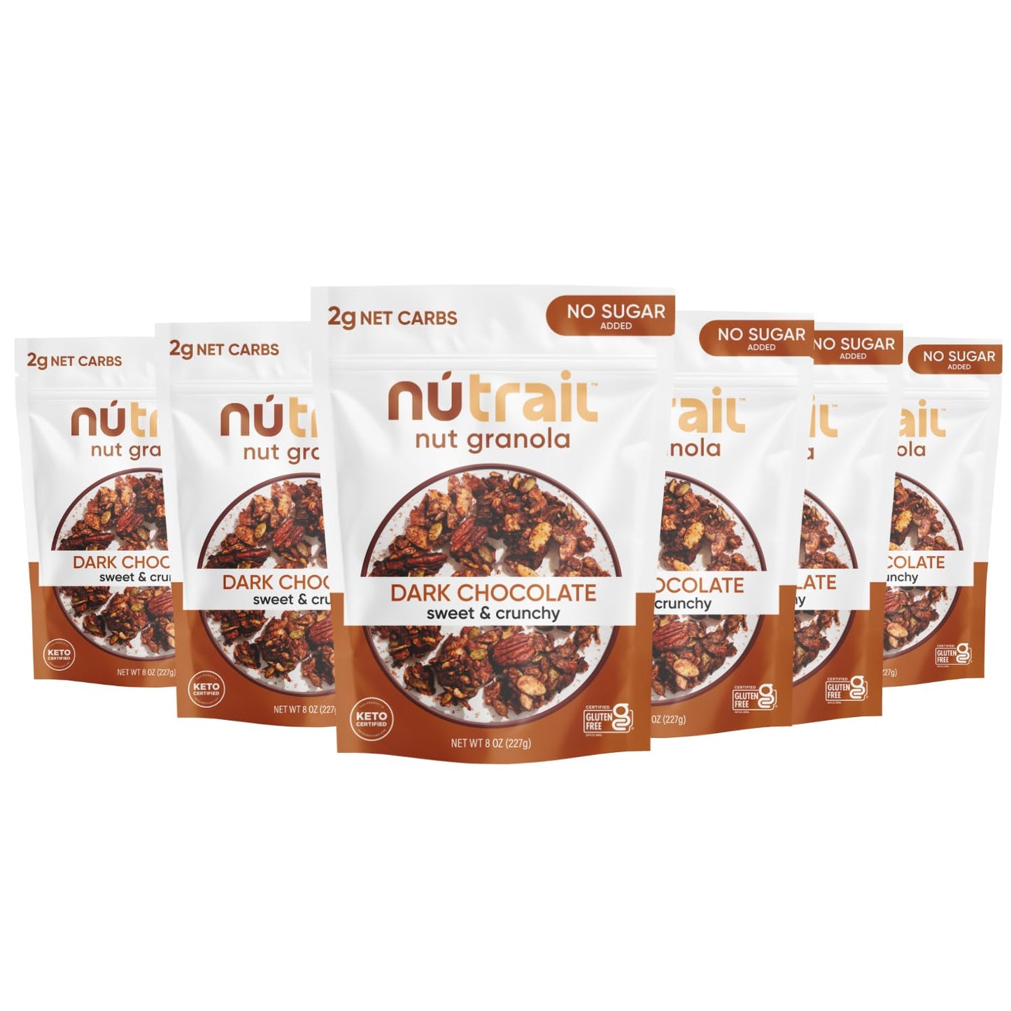 NuTrail Nut Granola Dark Chocolate No Sugar Added Healthy Snack