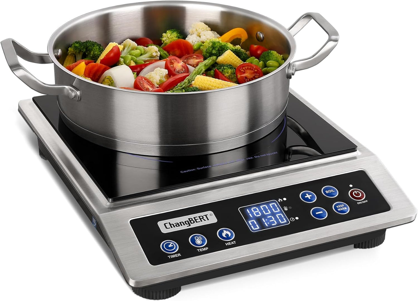 ChangBERT Portable Induction Cooktop: Powerful 1800W Hot Plate