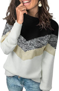 Color Block Crewneck Sweater Pullover - Comfortable Everyday Knit